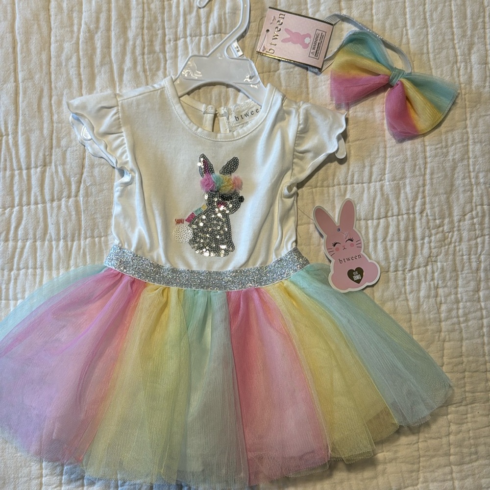 Toddler Easter dress with tutu